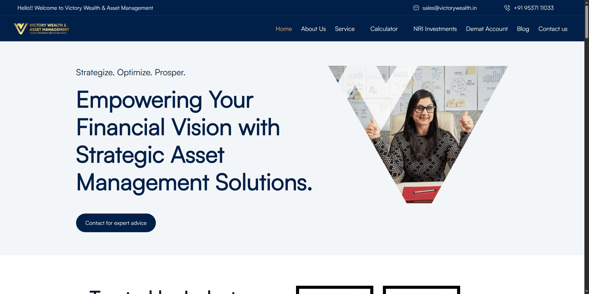 Victory Wealth — A sophisticated, credibility-first corporate web presence that simplifies complex financial services and lowers the barrier to entry for new clients.